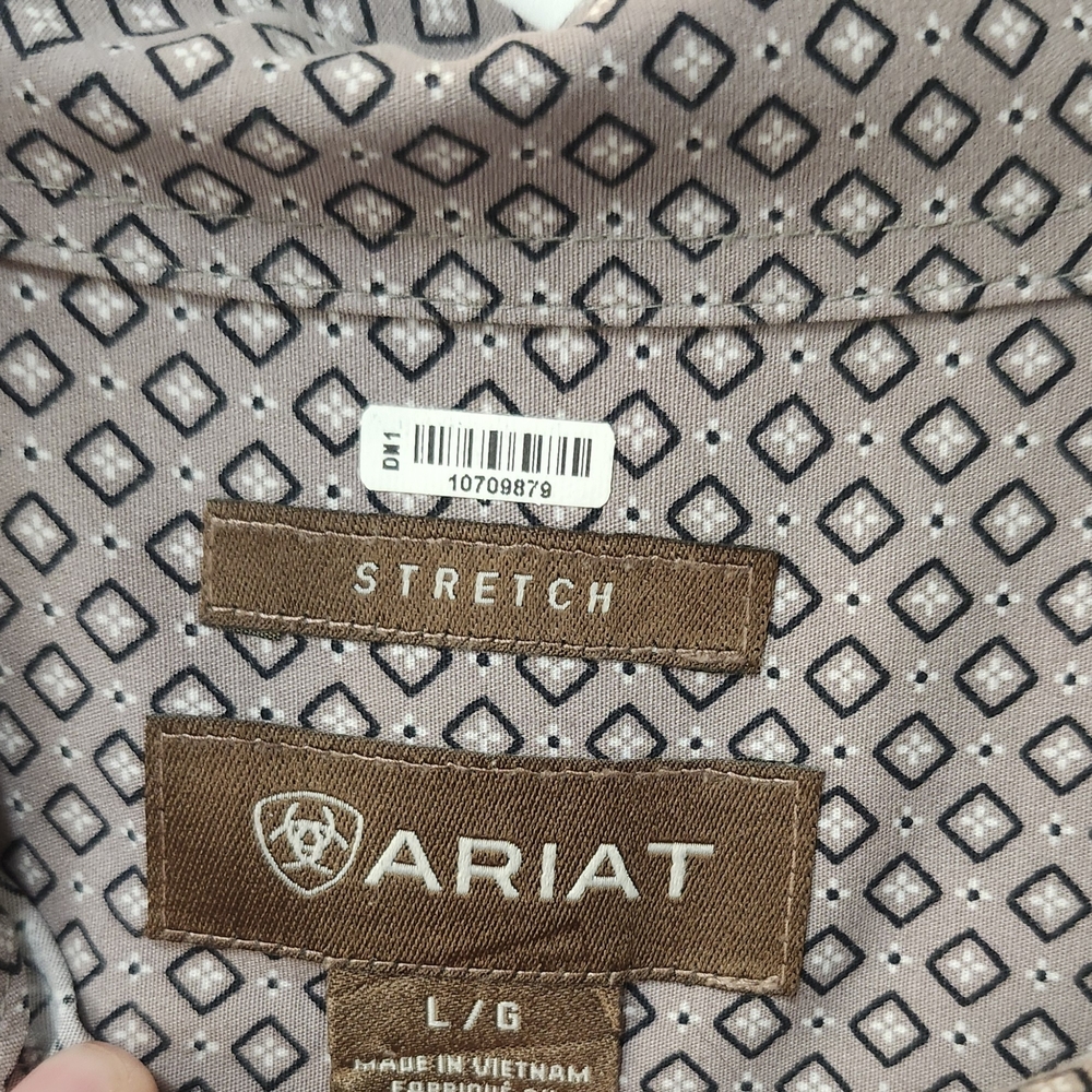 Ariat Stretch Micro Diamond Pattern Long Sleeve B… - image 2